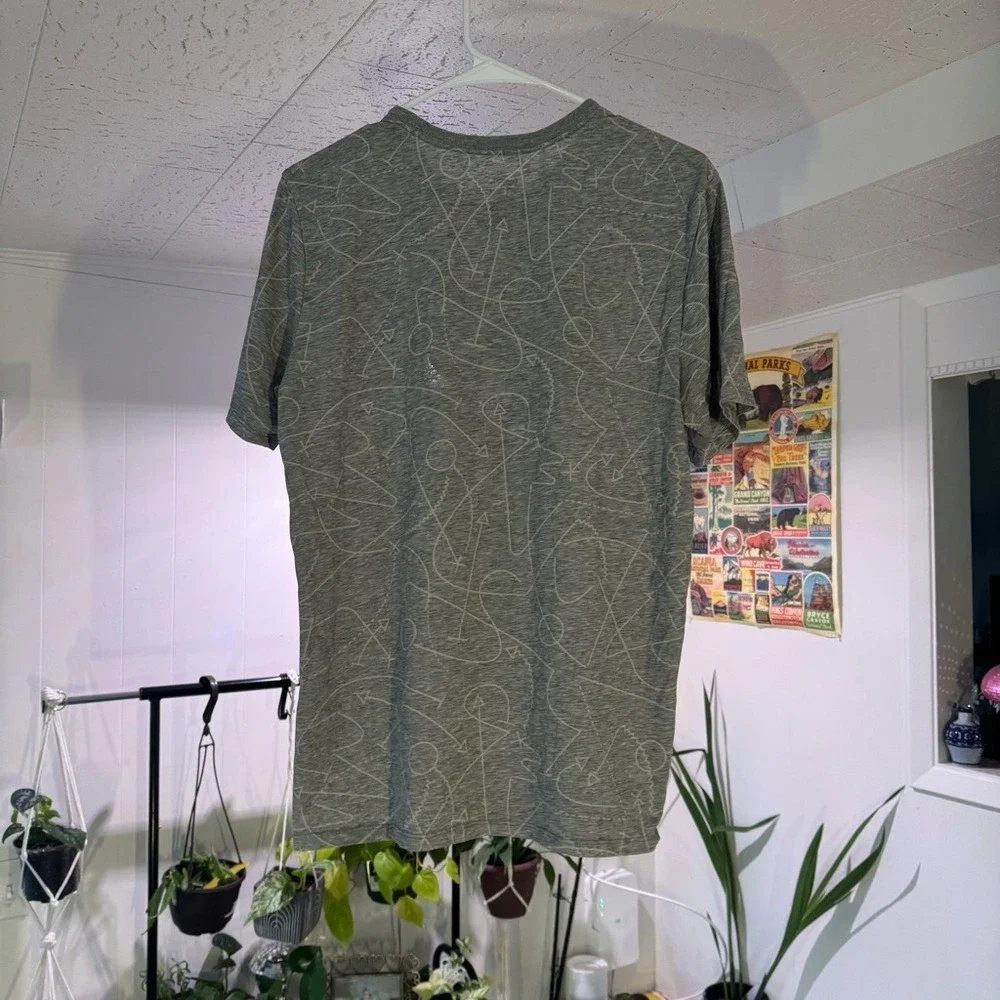 Nike Just Do It‎ T-Shirt Athletic Cut Dri-FIT Tee Gray Medium